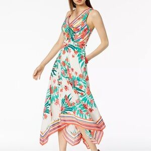 Floral V-Neck Midi Dress
